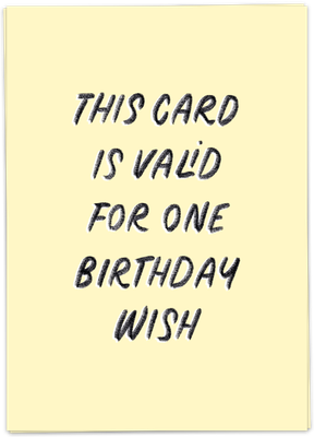 Kaart Birthday Wish - Single