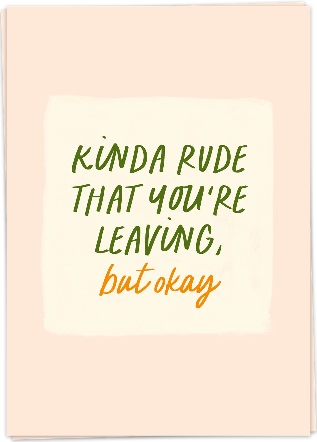 Kaart Rude you&#39;re leaving - Double