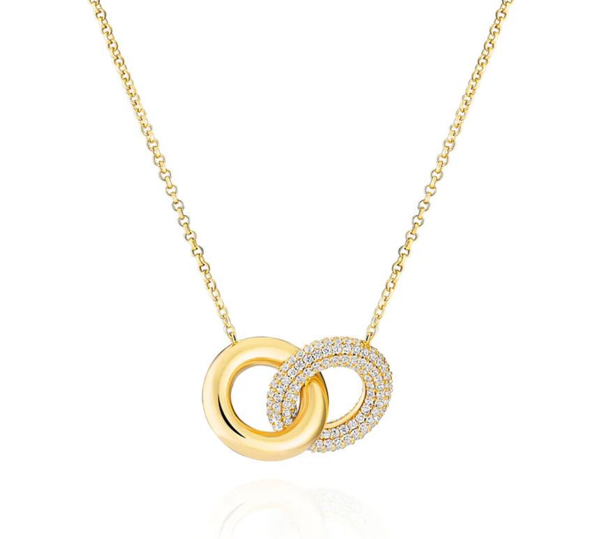 SJ-N2477-CZ-YG - Necklace Carrara Due Piccolo
