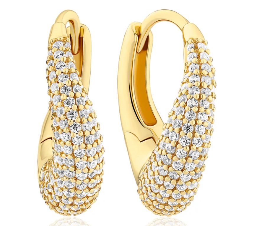 SJ-E2482-CZ-YG - Glorenza Piccolo Earrings