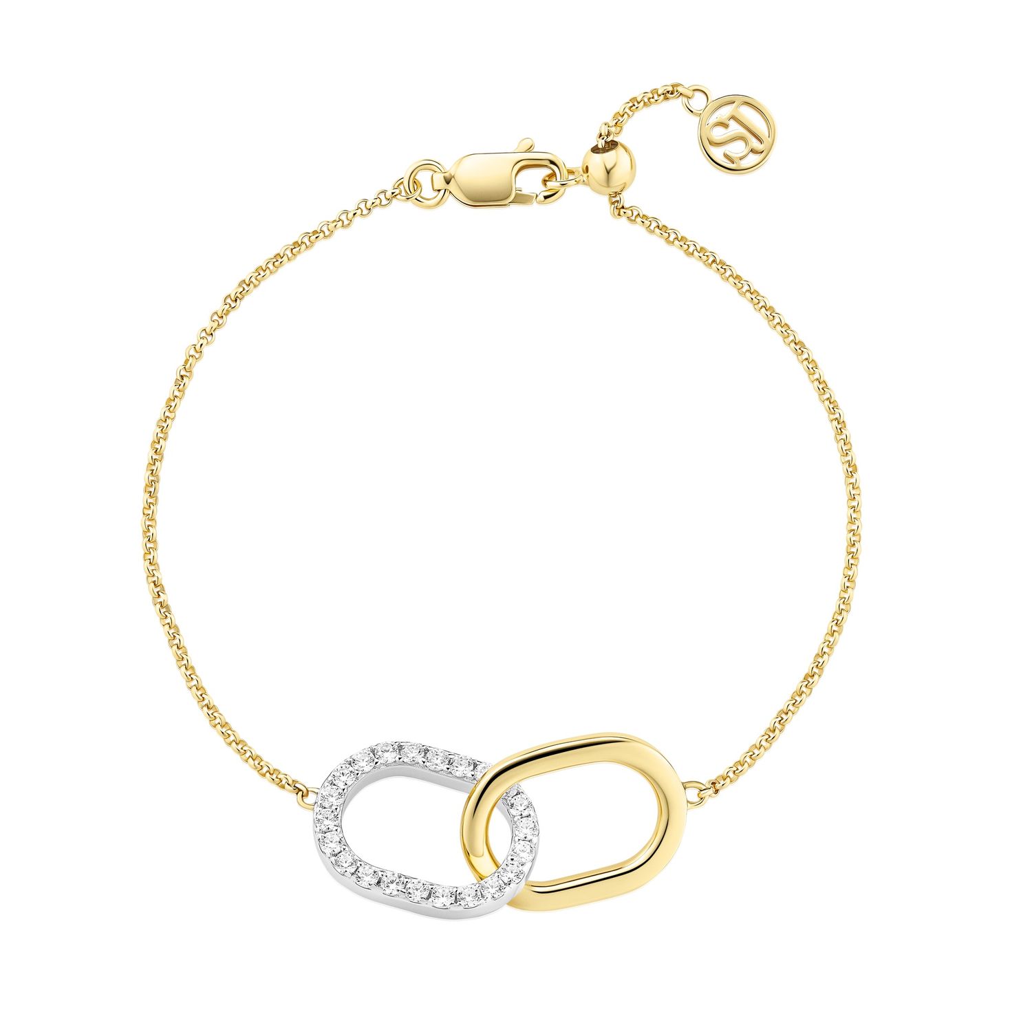 SJ-B42236-CZ-2YG - Capizzi Due Piccolo Bracelet