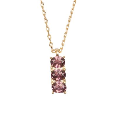 Bella Goldplated Necklace Bar Amethyst