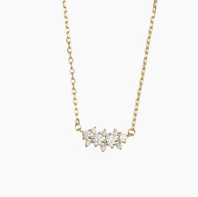 Sunlight Goldplated Necklace Zirconia	Bar Clear