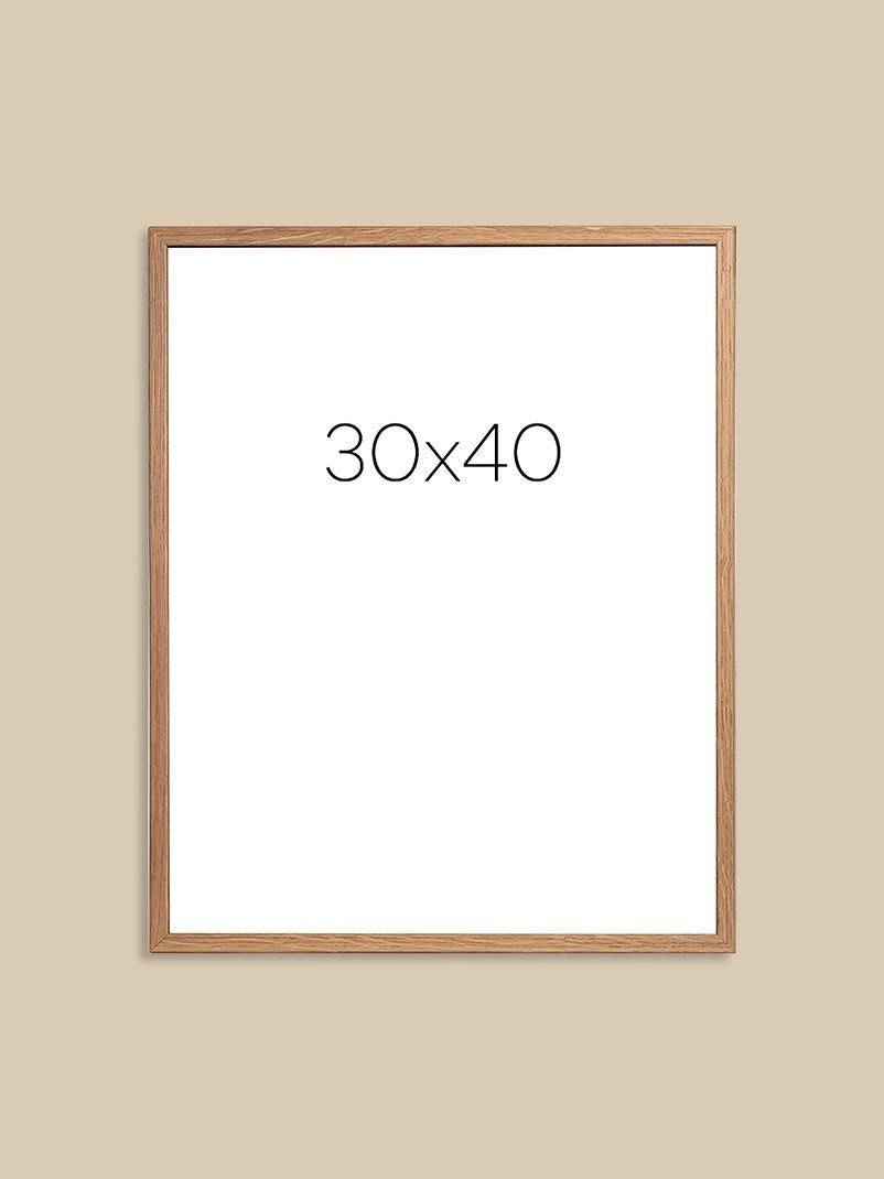 Oak Veneer Wooden Frame - 30x40