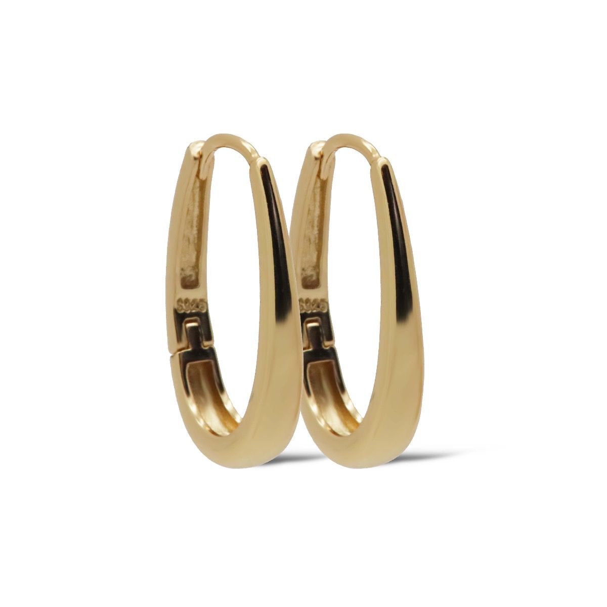 Plain Hinged Hoops NIVA 20MM Goldplated
