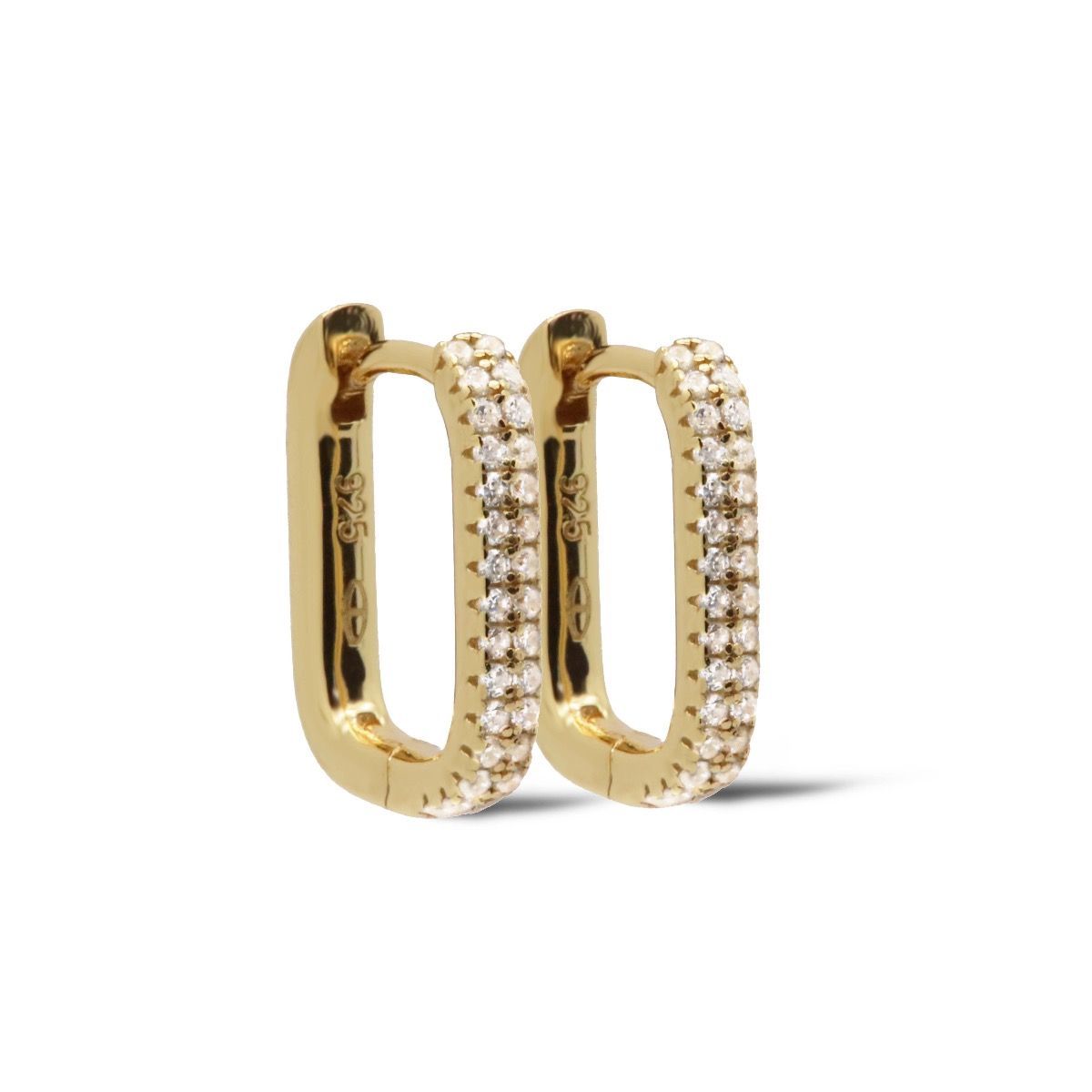 Hinged Hoops Helena Goldplated 14MM