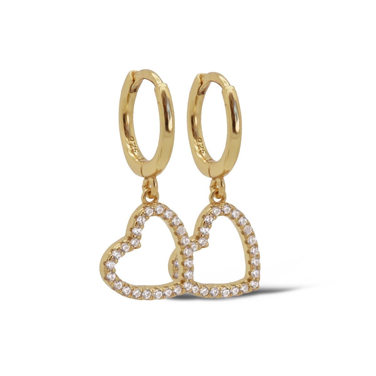 Hinged Hoops ROSIE HEART Goldplated