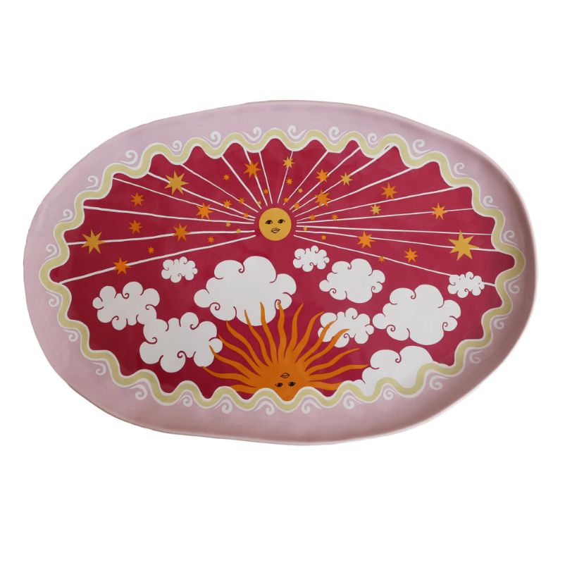 Large Oval Plate Sun