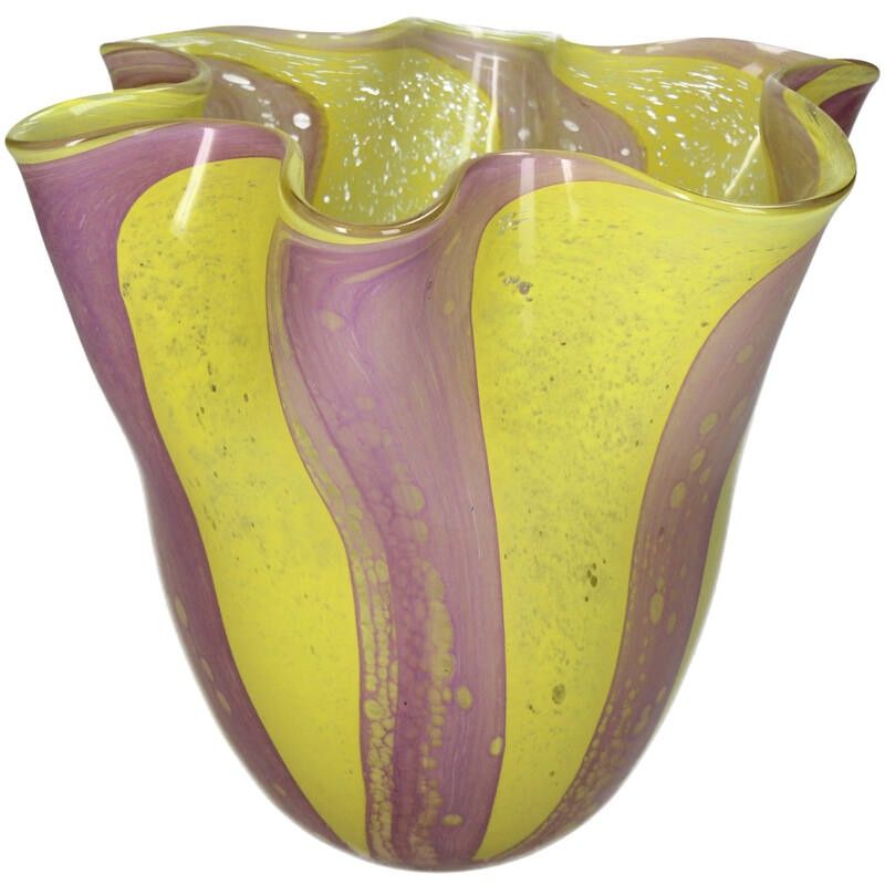Vase Glass Yellow
