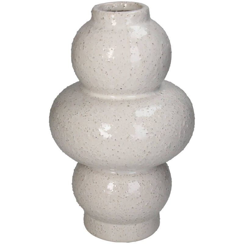 Vase Stoneware White 15x15x24.5cm
