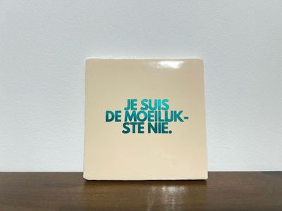 Tegel Je Suis De Moeilijkste Niet - Crème/Groen