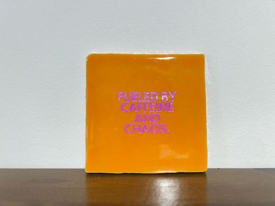 Tegel Fueled By Caffeine - Oranje/Holografisch