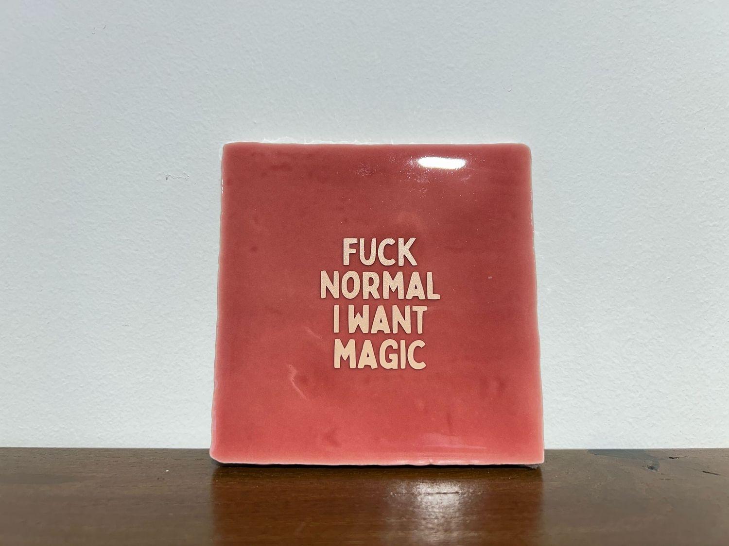 Tegel F*ck Normal - Roze/Peach