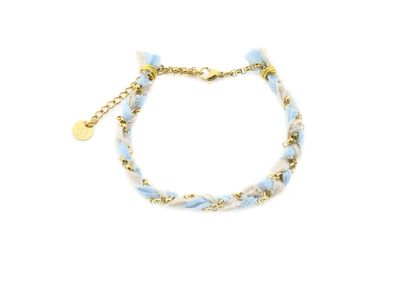 Armband Braid - Licht blauw