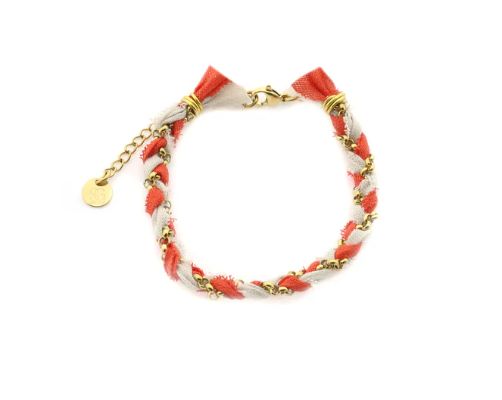 Armband Braid - Koraal