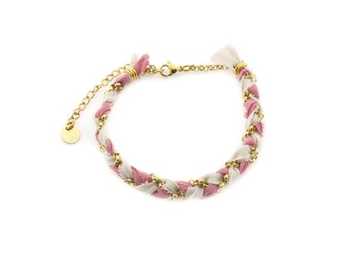Armband Braid - Oud roze