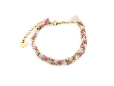 Armband Braid - Oud roze