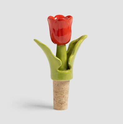 Bottle Stopper Tulip Red