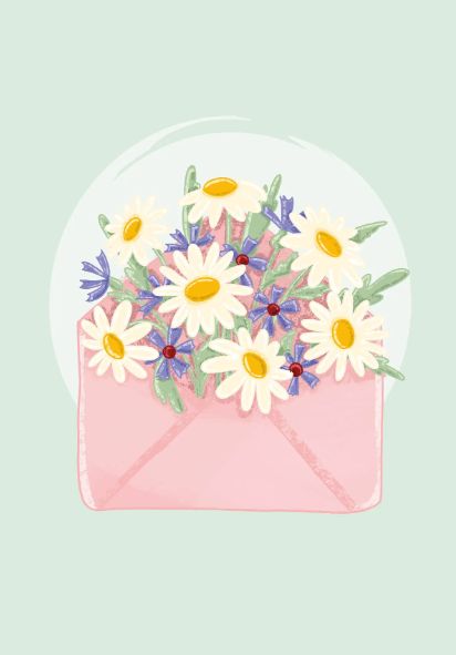 Kaart Flower - Single