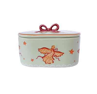 Jar Bird With Bow