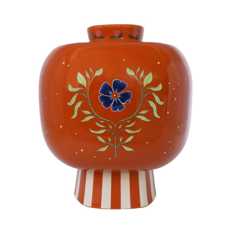 Vase With Stripes and Symbols
