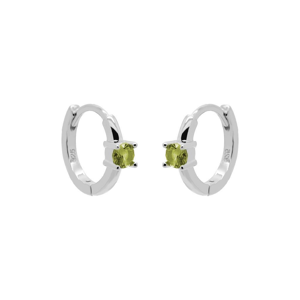 Hinged Hoops Single Solid Green Zirconia