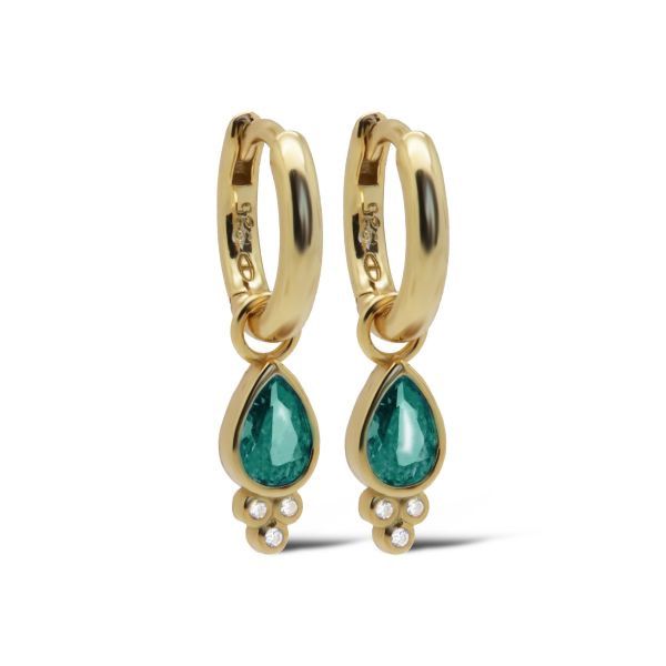 Hinged Hoops HERA Drop Teal Blue