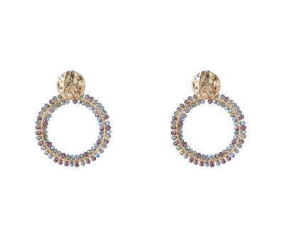 Beads Round - Blue Mix