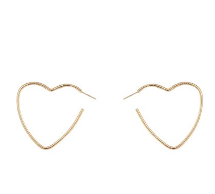 Big Open Heart Hoop - 14K