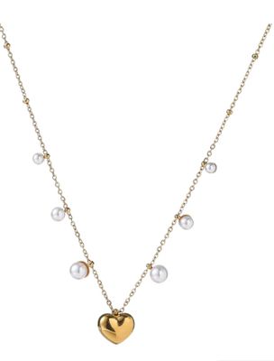 Pearls + Heart Necklace