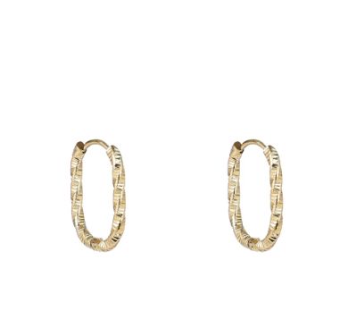 Twisted Oval Hoop