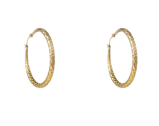 Hammered Hollow Hoop