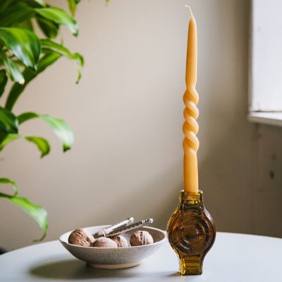 Candle Holder | Round  | Amber