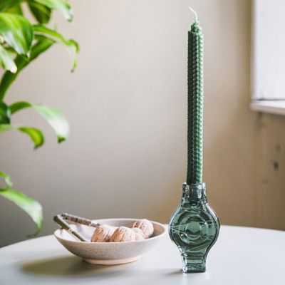 Candle Holder | Round | Smokey Green