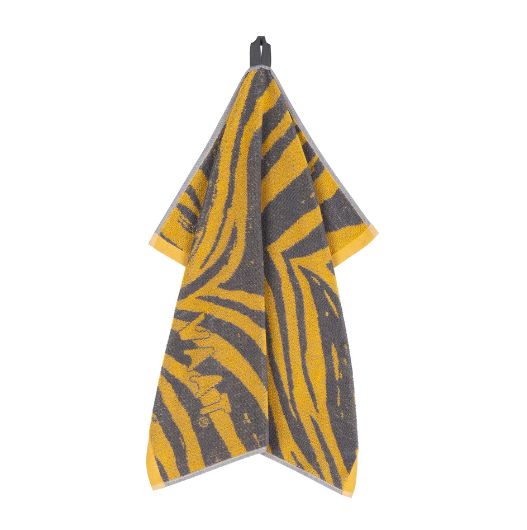 Keukenhanddoek I Love Zebra Grey/Yellow