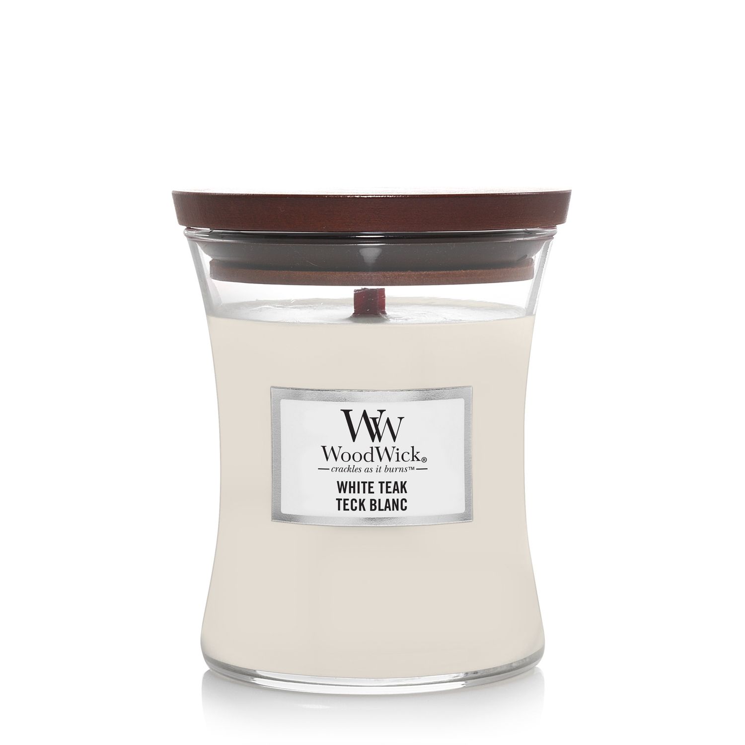 Woodwick Mini Candle White Teak