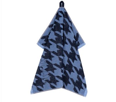 Keukenhanddoek I Love Pied de Poule Denim/Baby Blue