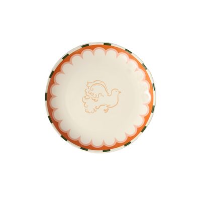 Serving Plate Orange Bird