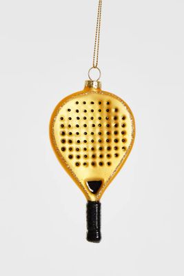 Padelracket Goud Kerstornament