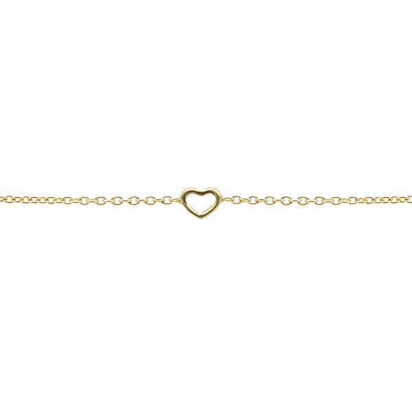 Chain Bracelet Open Heart Gold