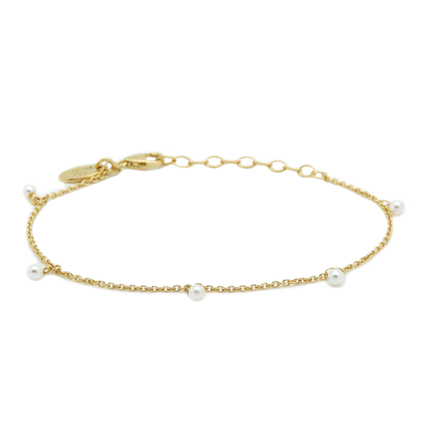 Bracelet Hanging Pearls Gold