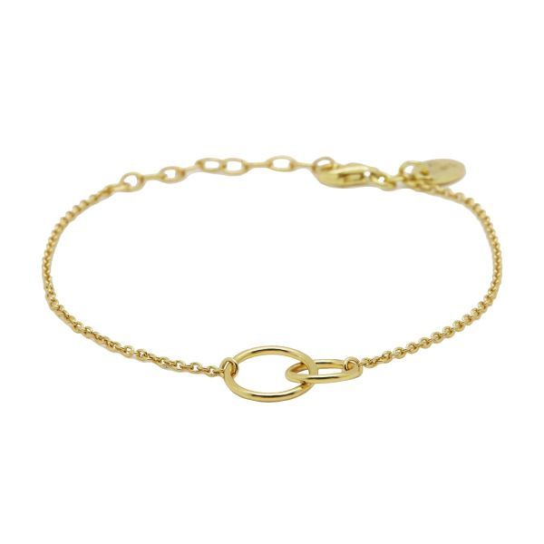 Chain Bracelet Double Circle Gols