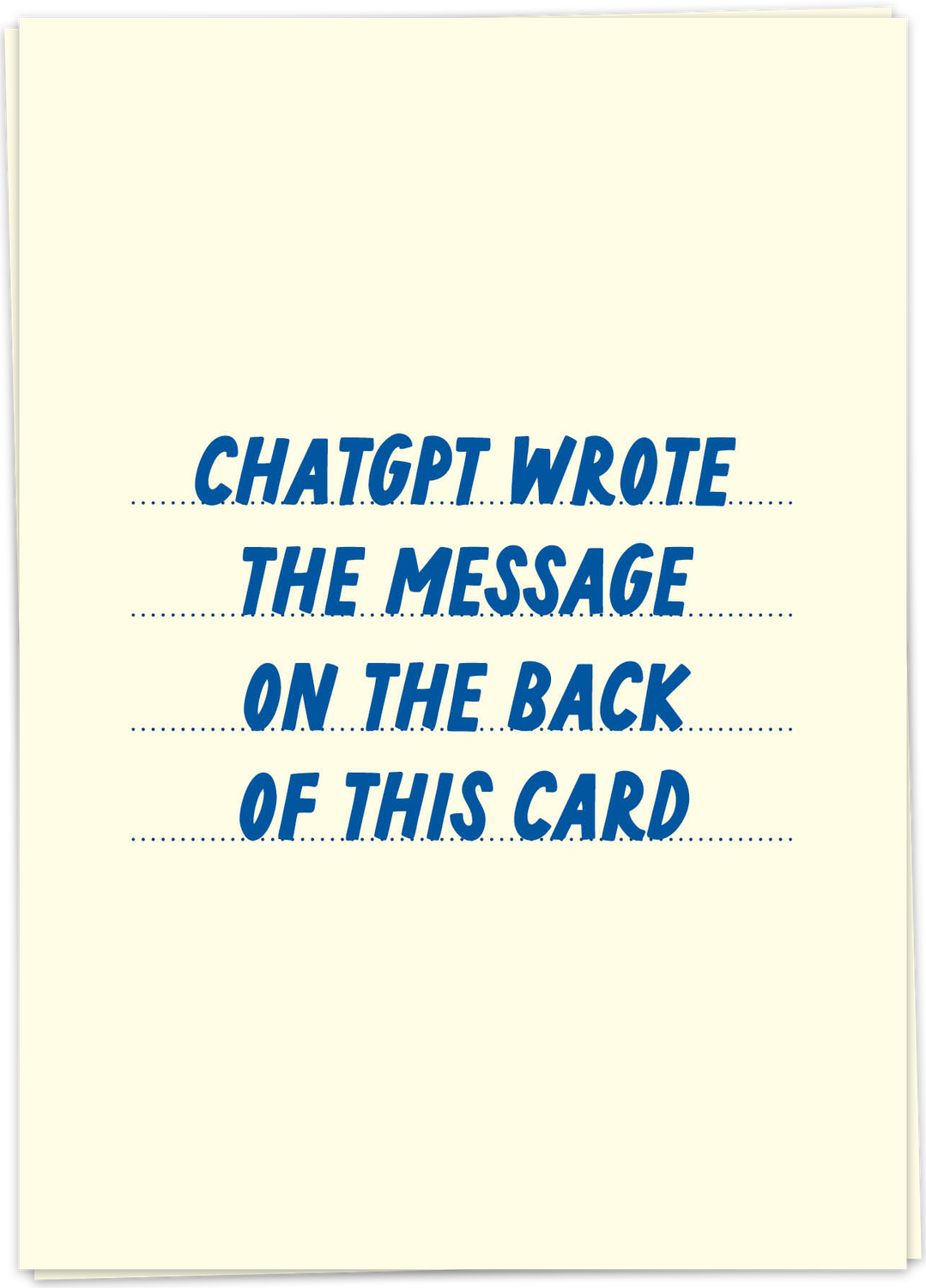 Kaart ChatGPT Wrote This Message - Double