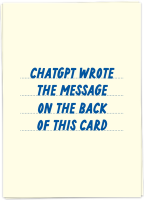 Kaart ChatGPT Wrote This Message - Double