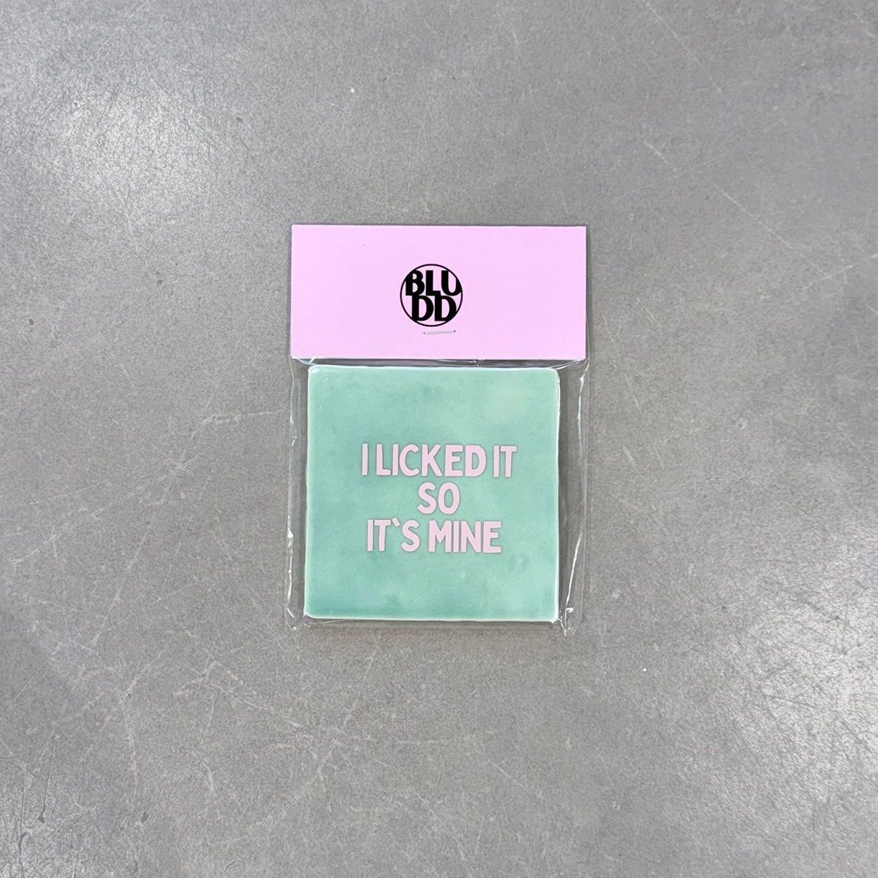 Tegel I Licked It So It's Mine - Mintgroen/Roze