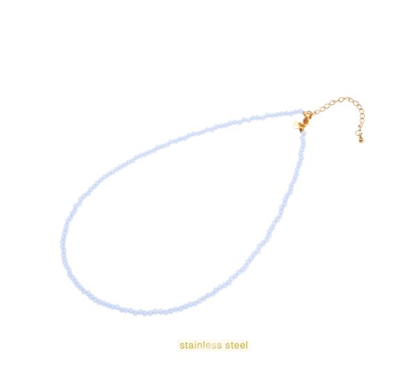 Beads Necklace 2mm Blue