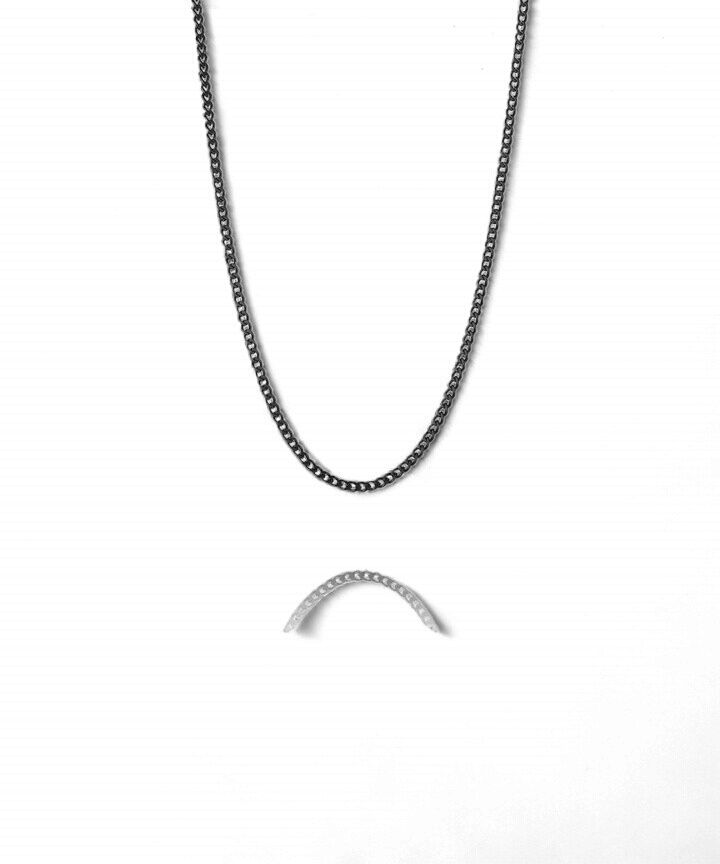 S05-290000-55 -Curb Chain Necklace Black