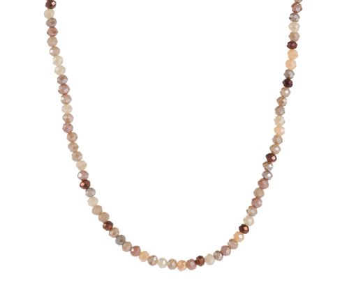 Beads Necklace - 4mm - Brown Mix