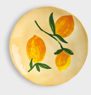Plate Lemon Full Colour Yellow