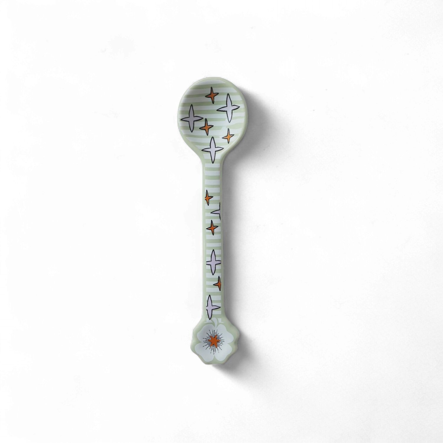 Spoon With White Flower &amp; Stars